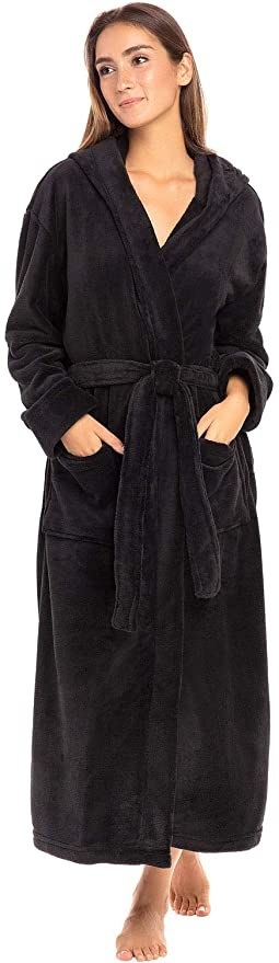 black bathrobe