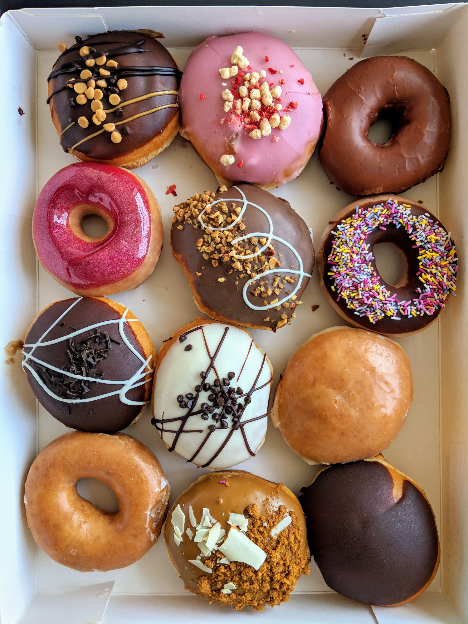 A box of donuts.