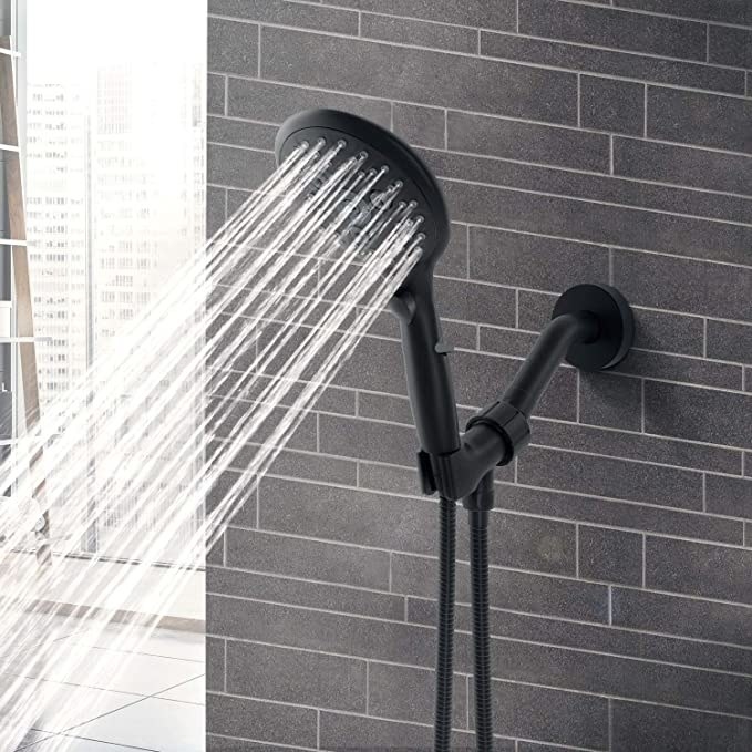 black shower faucet 