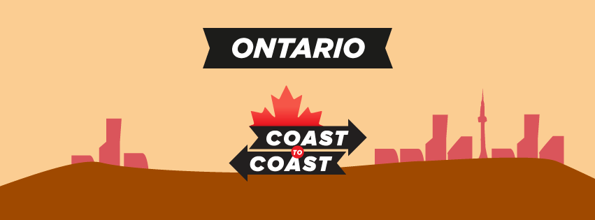 A coast to coast banner with the &quot;Ontario&quot; on it