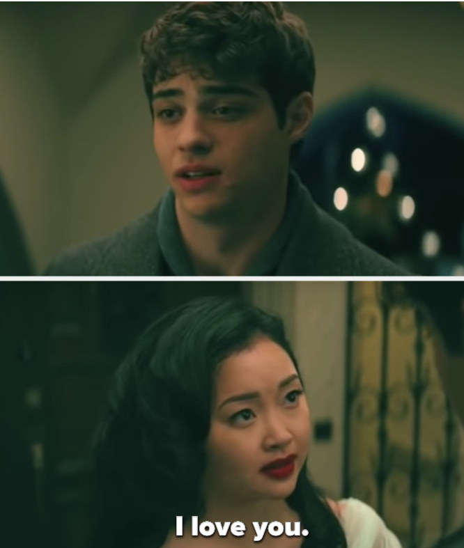 Lara Jean telling Peter, &quot;I love you&quot;