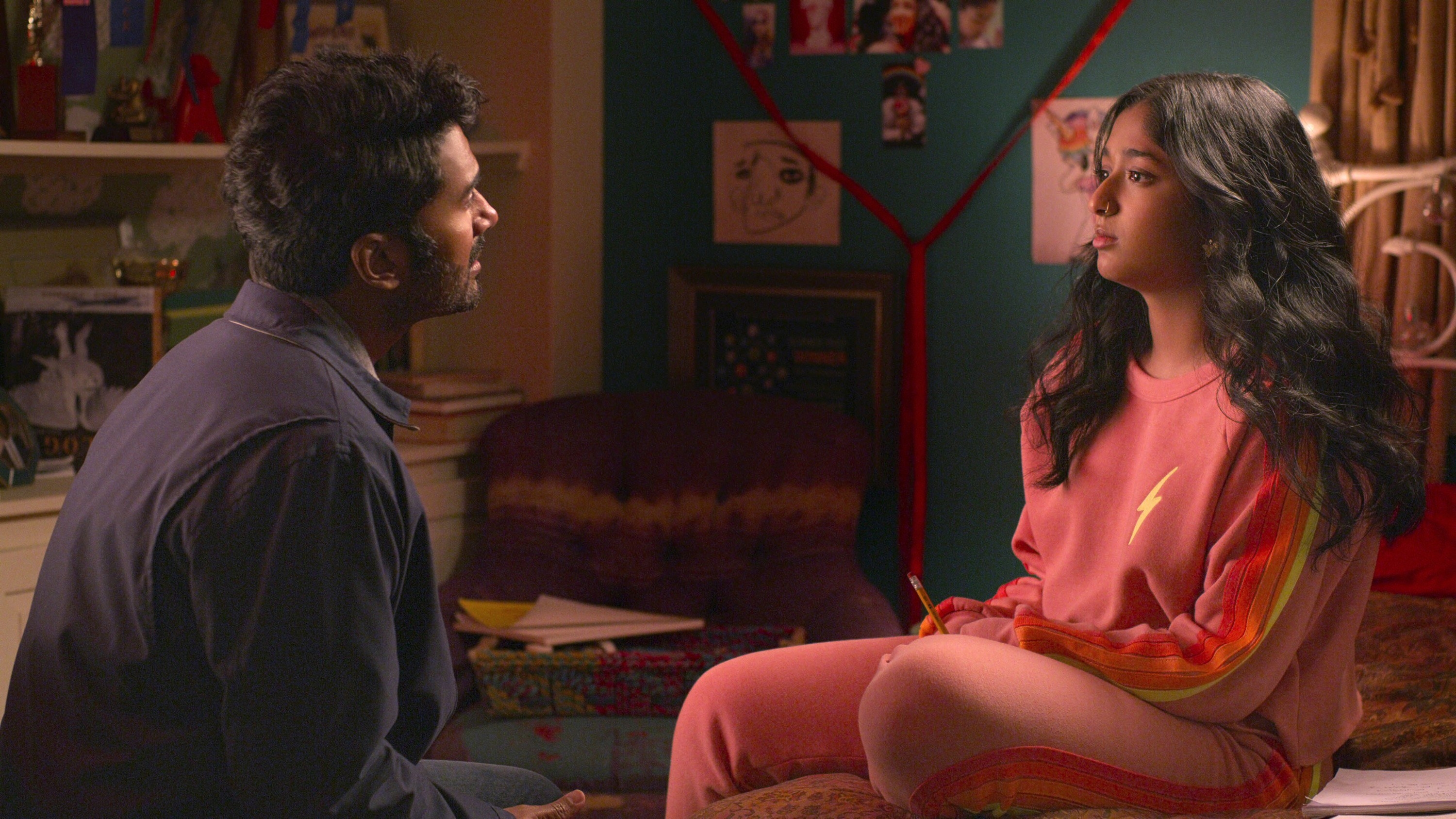 Devi talking to her father