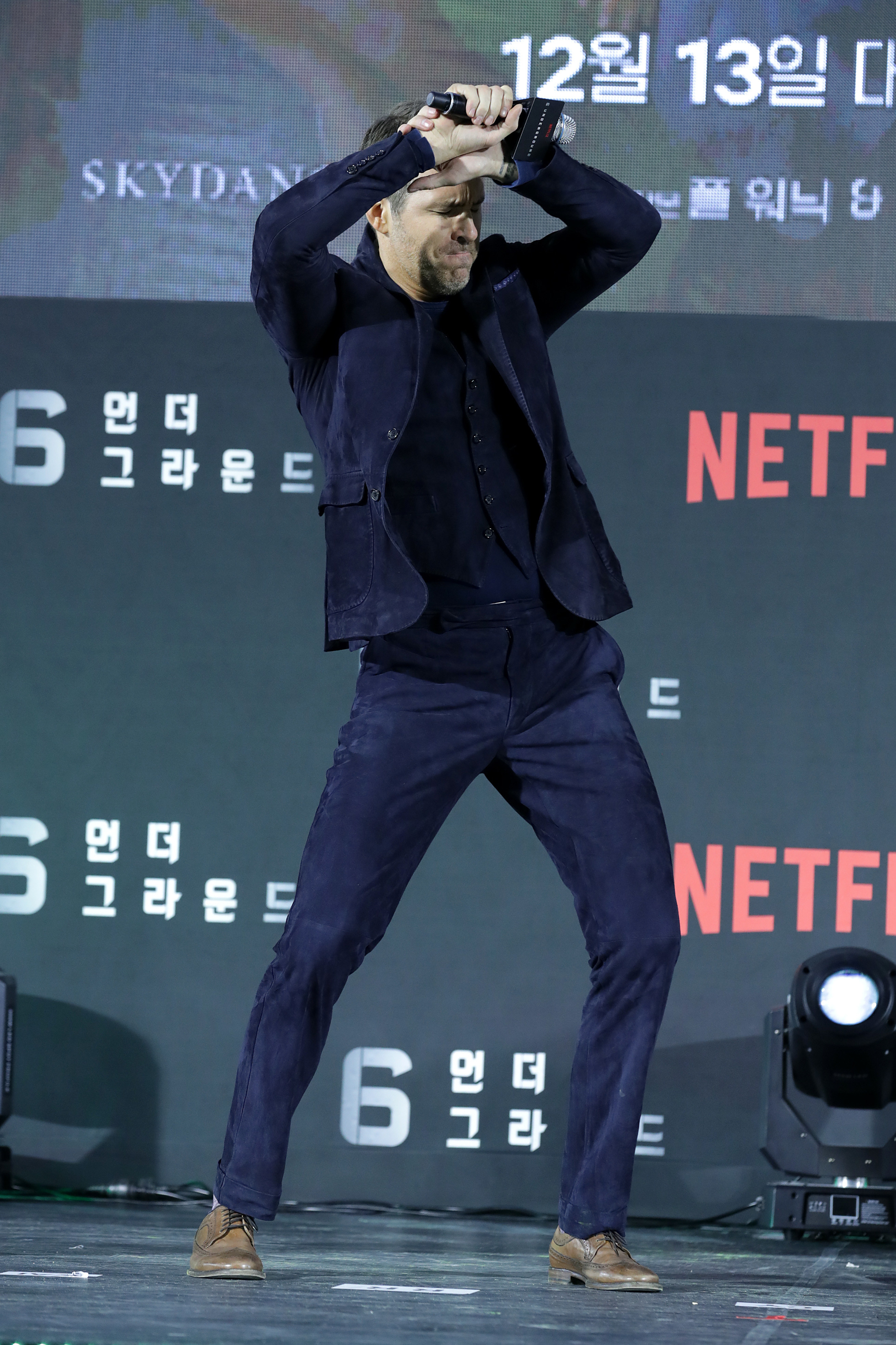 A man dancing on stage