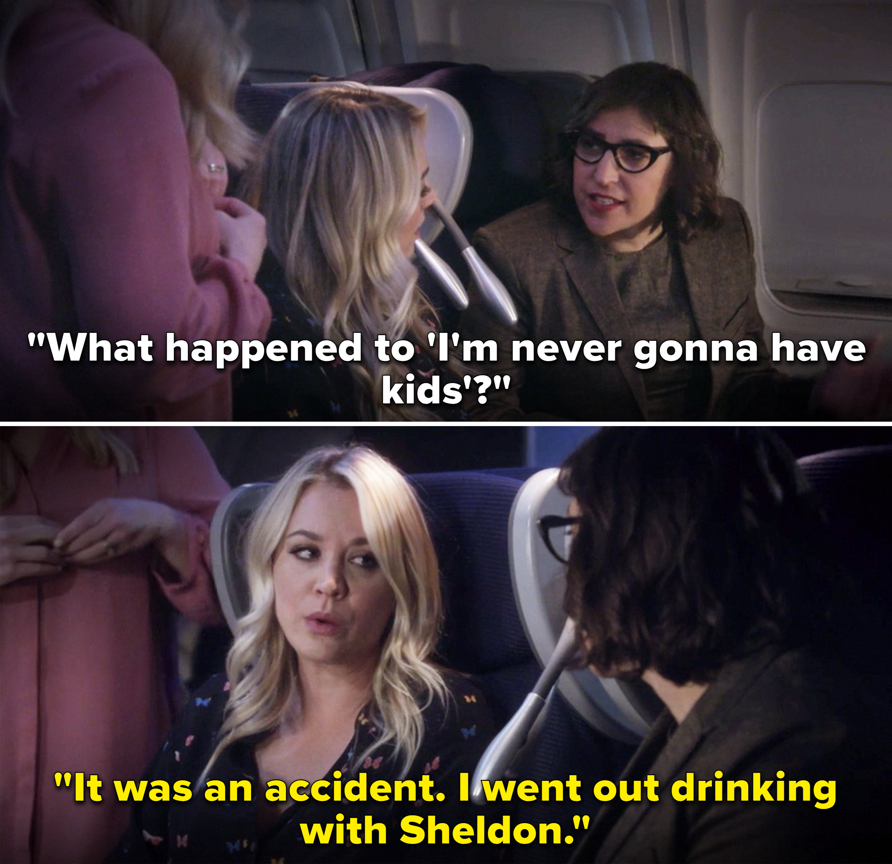 Amy asking Penny, &quot;What happened to &#x27;I&#x27;m never gonna have kids&#x27;?&quot;