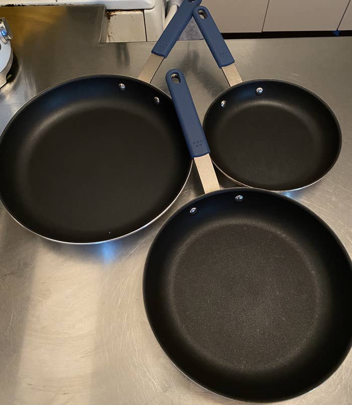the set of three Misen pans