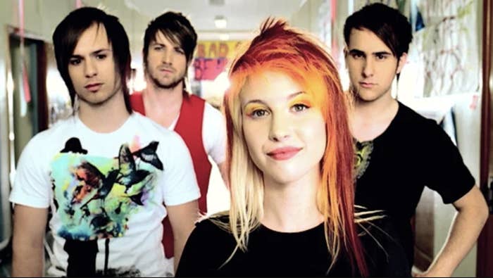 Promotional photo of the members of Paramore