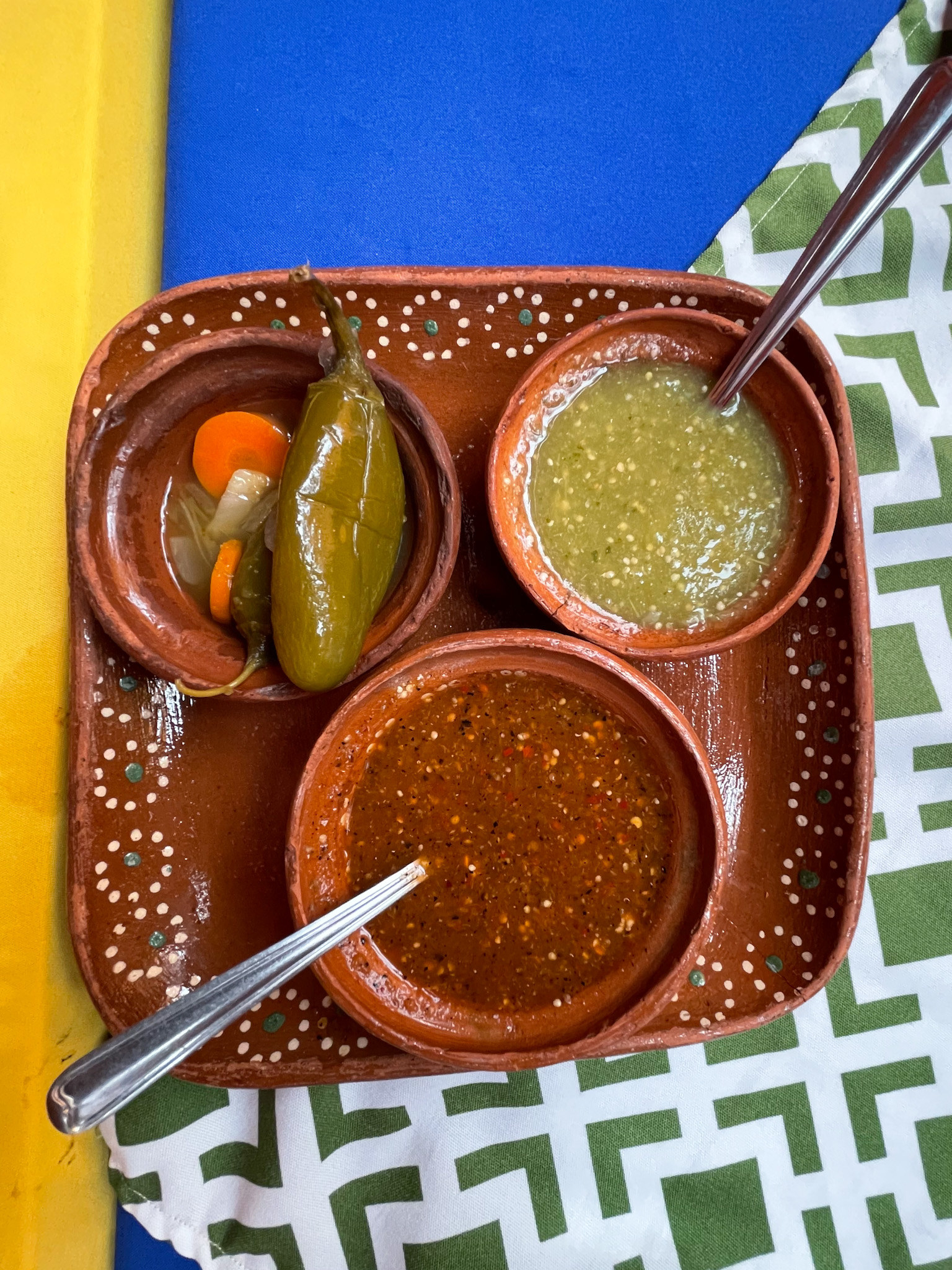 Bowls of salsa