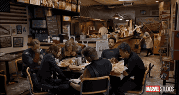The Avengers eat shawarma in silence