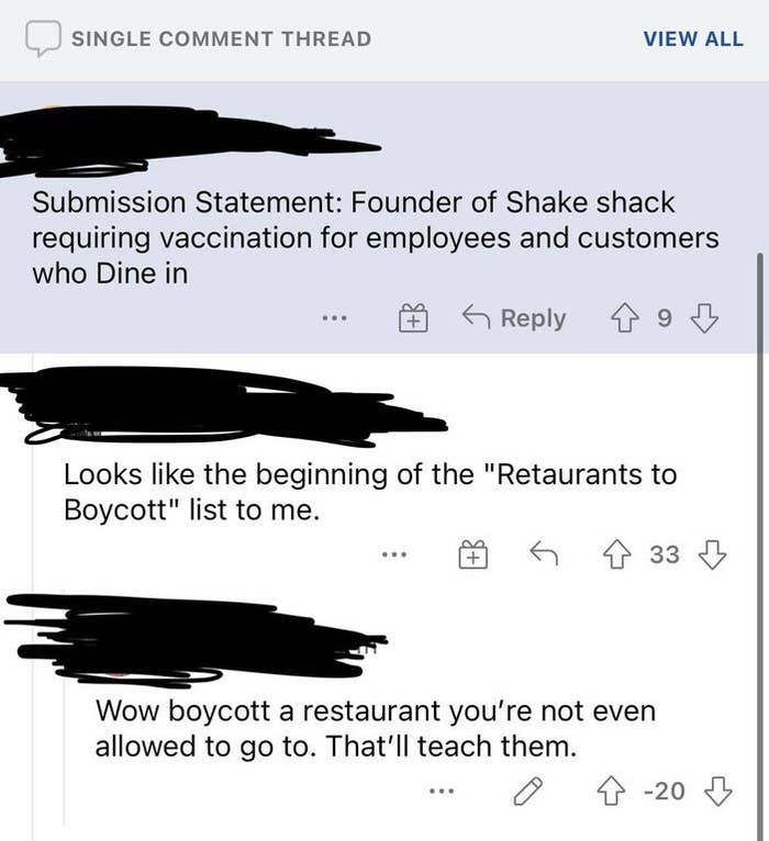 person trying to boycott a vaccine only restaurant even though they can&#x27;t go in
