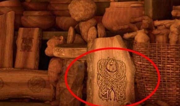 A carving of Sully from &quot;Monsters Inc.&quot; in &quot;Brave&quot;