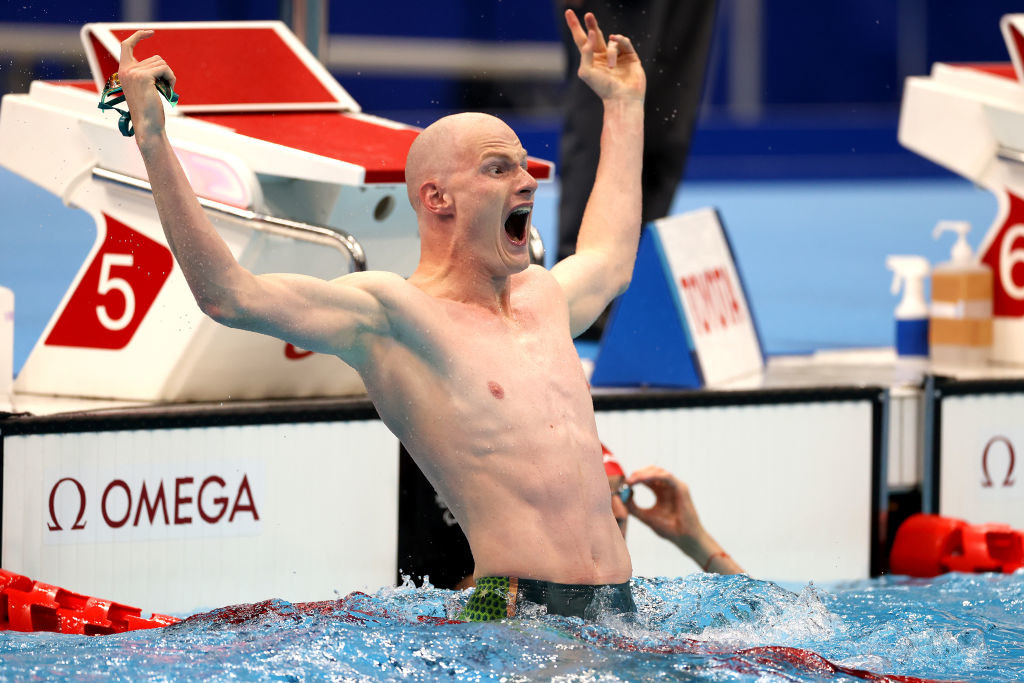 Rowan Crothers of Team Australia reacts following his Men&#x27;s 50m Freestyle - S10 final