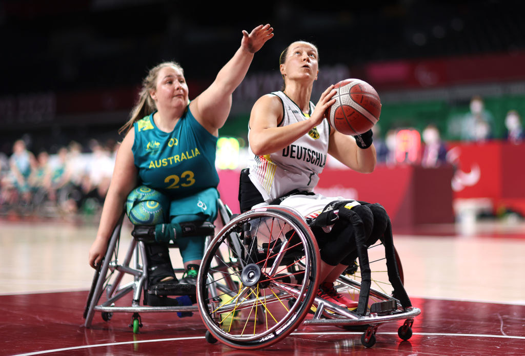 Natalie Alexander of Team Australia during the Wheelchair Basketball Women&#x27;s preliminary round group A match between team Germany and team Australia