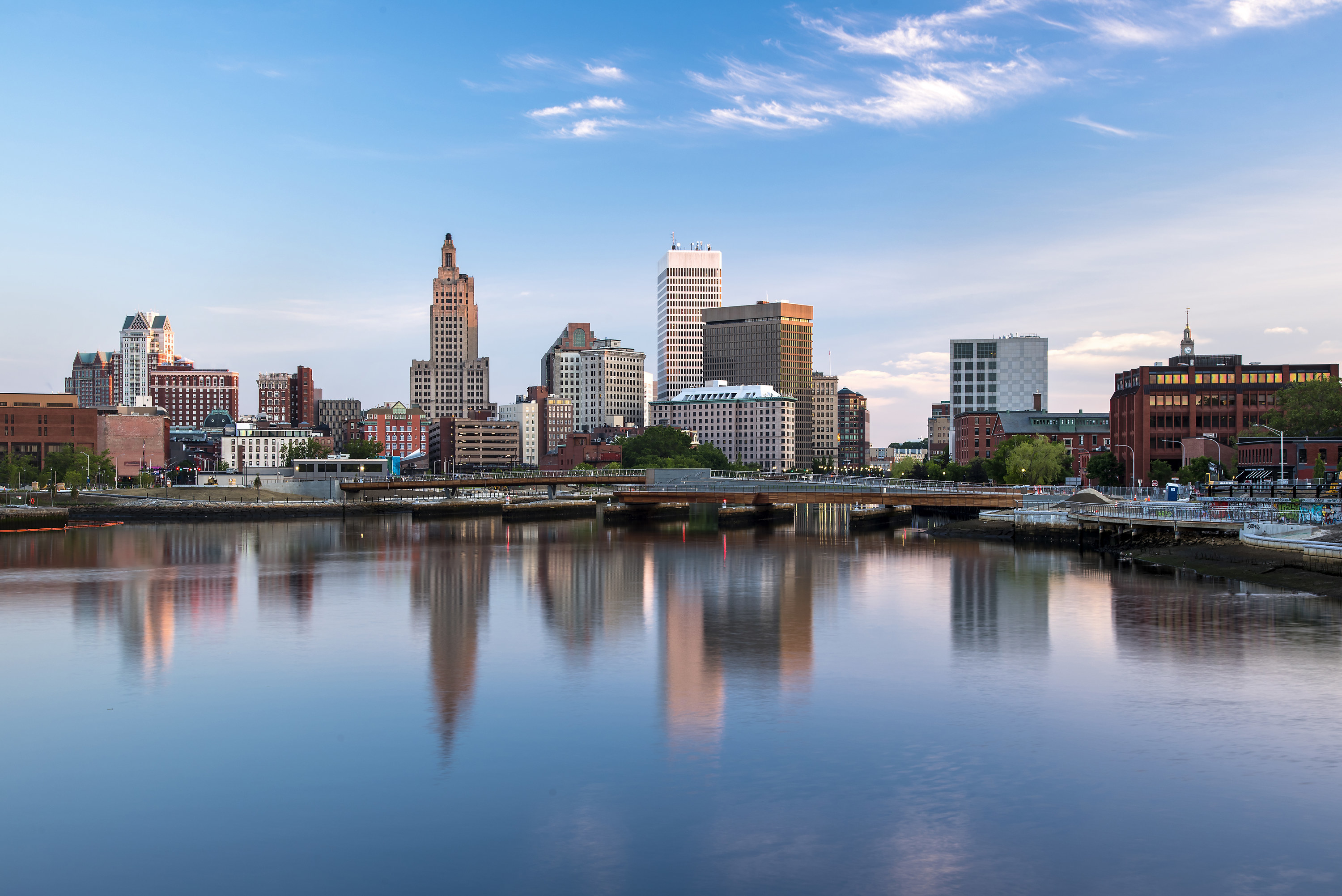 View looking toward Providence on the water