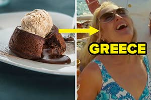 chocolate cake and greece