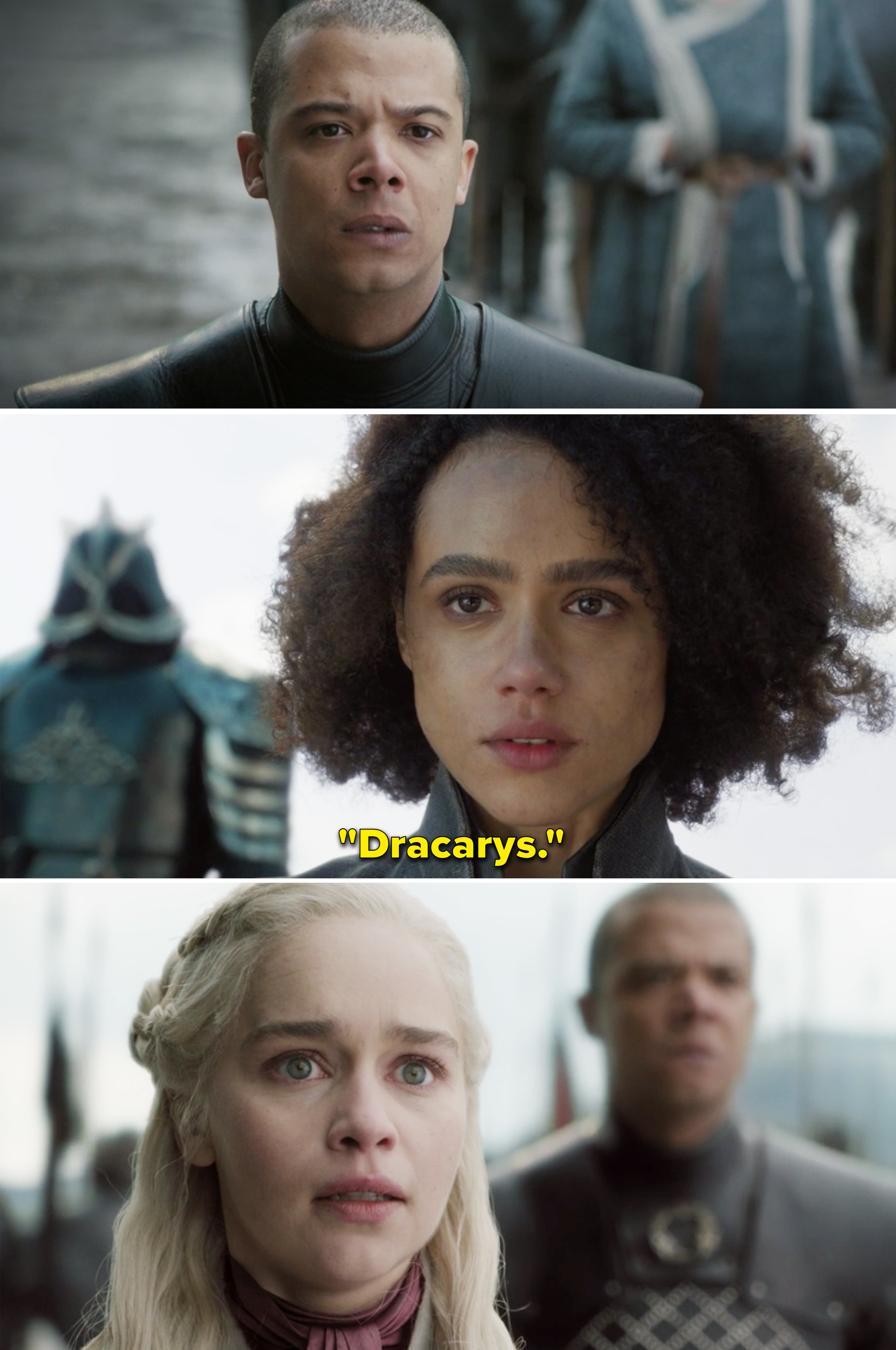 Missandei saying, &quot;Dracarys&quot;