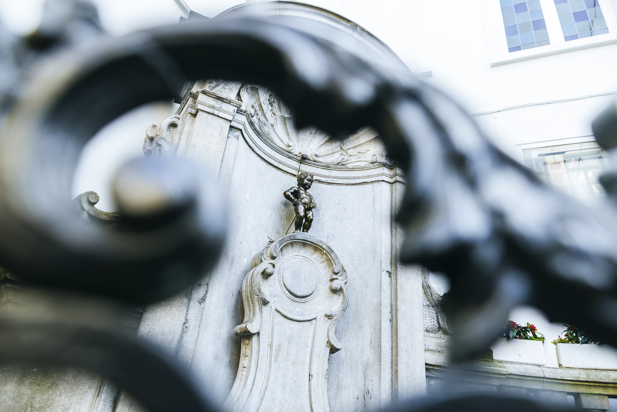 Manneken Pis statue in Brussels.