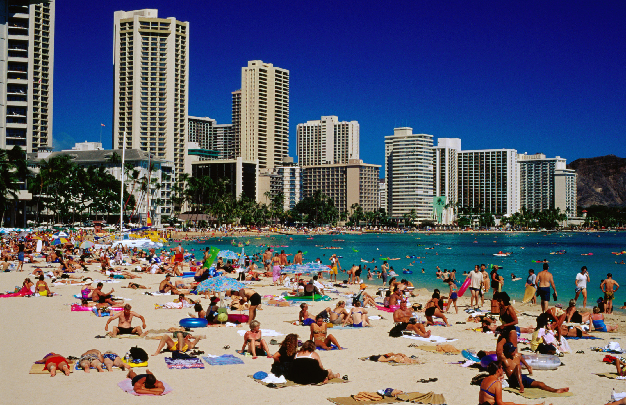 Waikiki beach in Oahu.