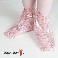 Model wearing Baby Foot booties