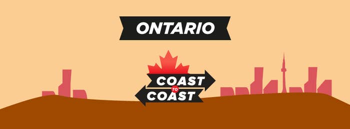 A Coast to Coast banner with "Ontario" on it