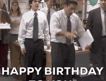 characters from the office singing happy birthday