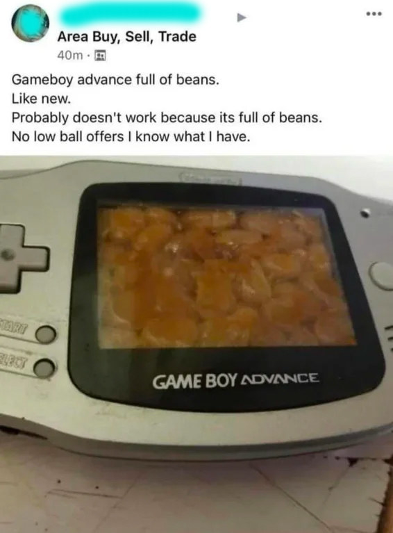 beans in a game boy