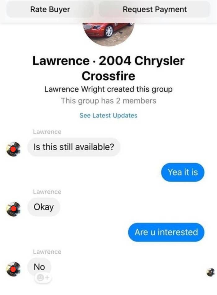 guy trying to buy a truck but when asked if they are interested they say no