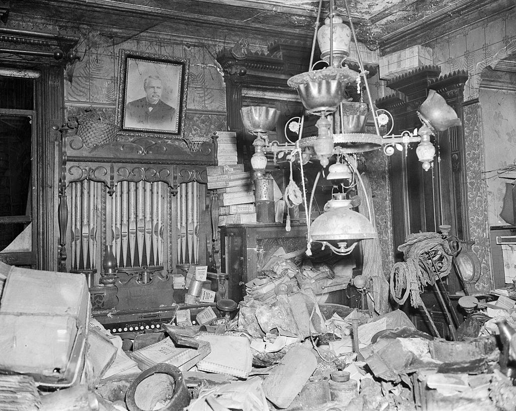 The interior of the brownstone
