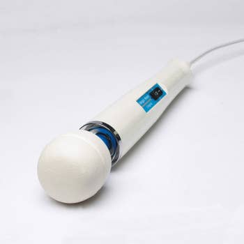 White wand vibrator with plug