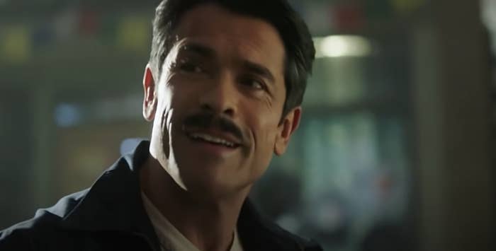 Mark Consuelos with a mustache