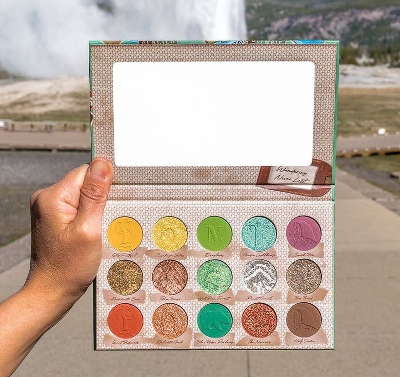 hand holding the national parks palette