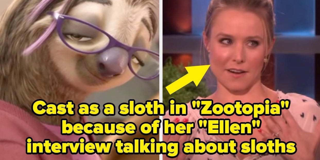 Wholesome Facts You'd Want To Share With Your Mom 6 Kirsten Bell in her cameo as a sloth