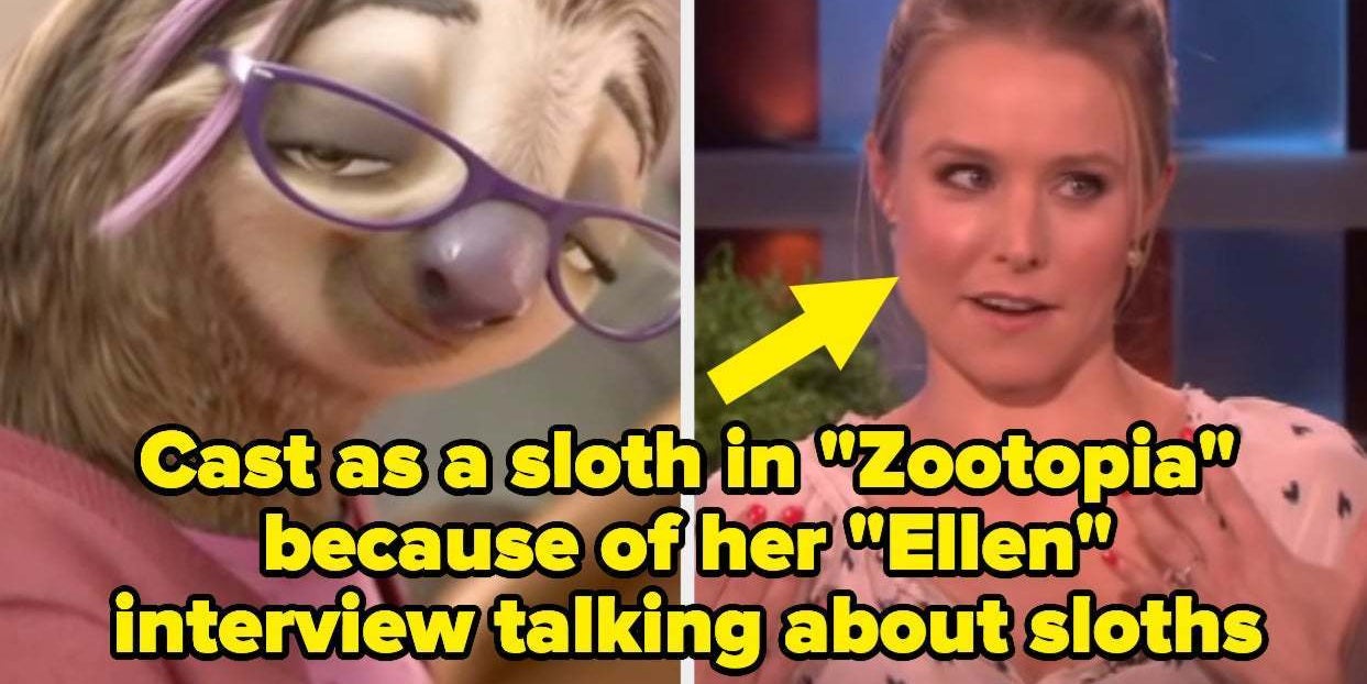 Kirsten Bell in her cameo as a sloth