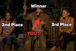 Survivor winner, 2nd and 3rd place