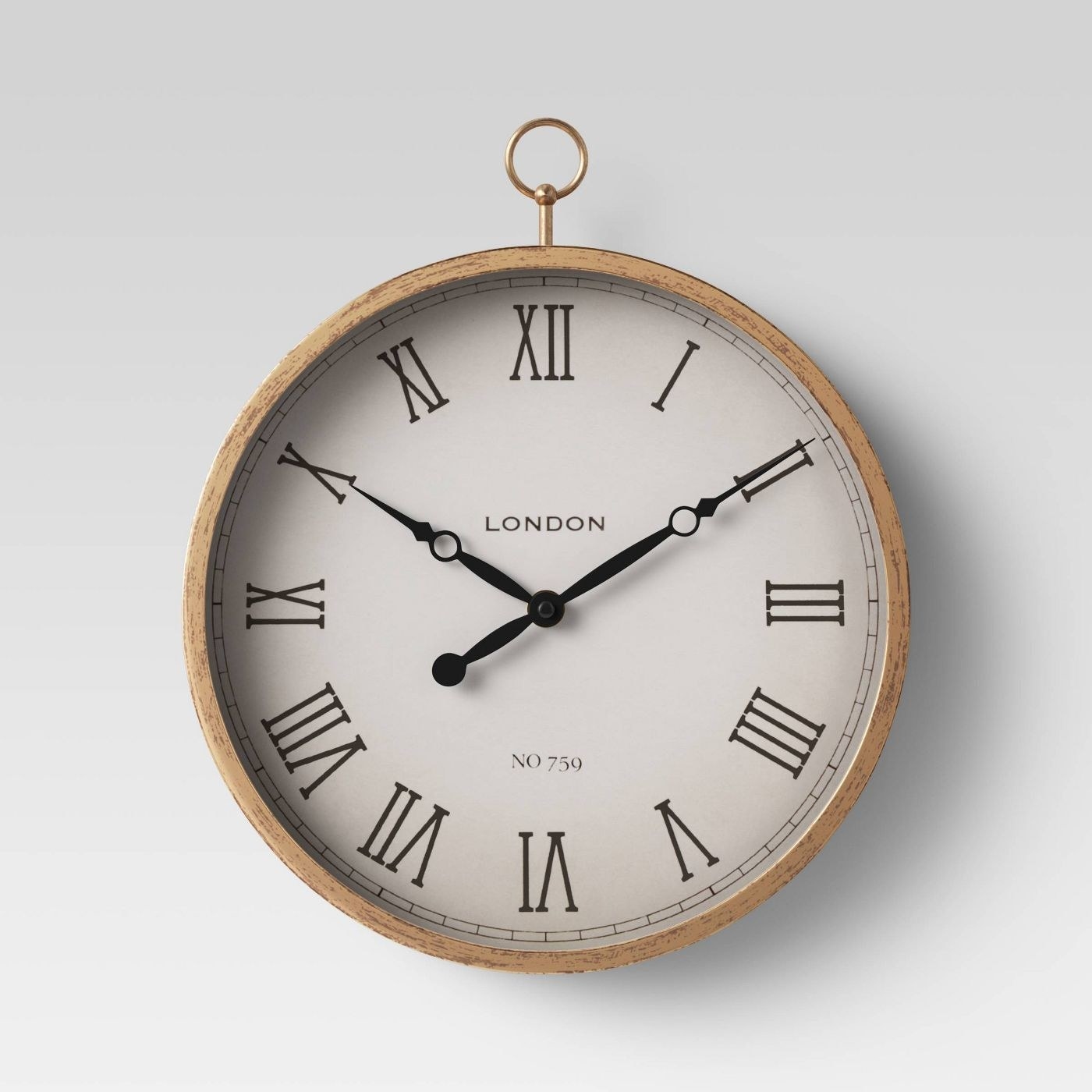 The thin brass pocket watch wall clock