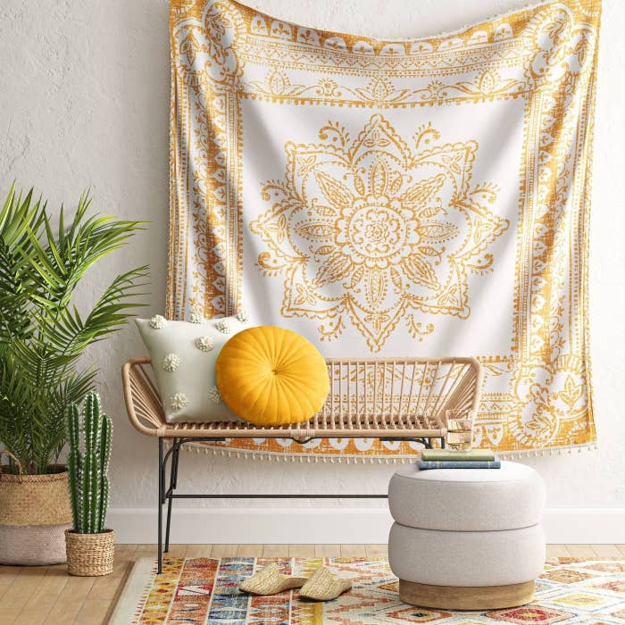 The gold wall tapestry