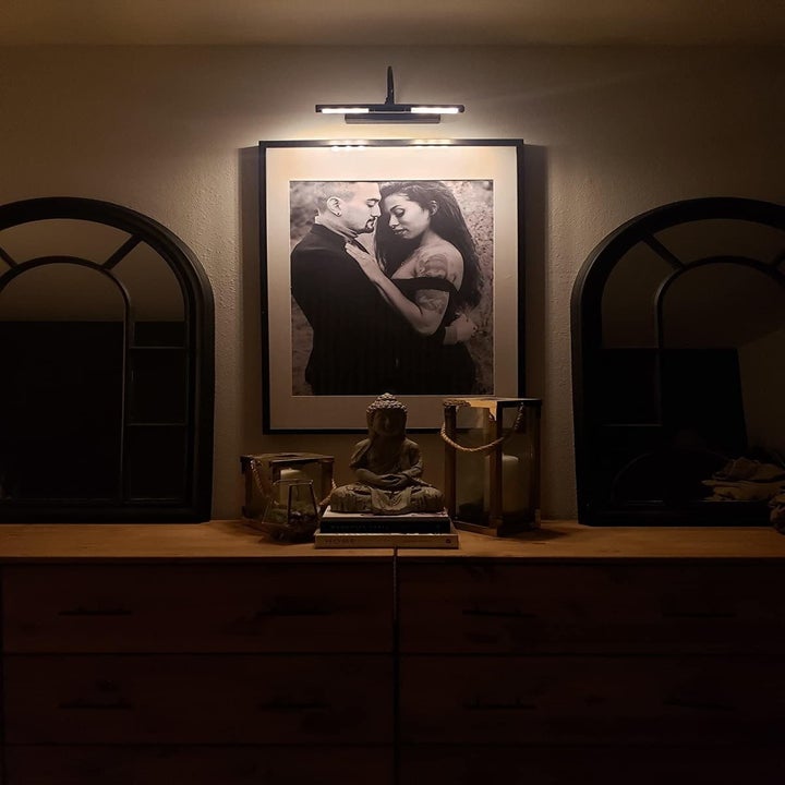 a reviewer using the light over a portrait