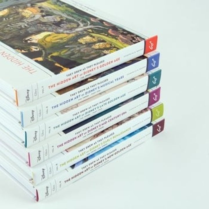 a stack of all the books