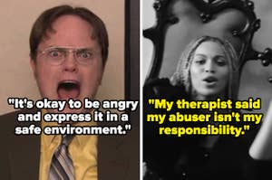 Dwight Schrute from "The Office;" Beyoncé in her "Sorry" music video