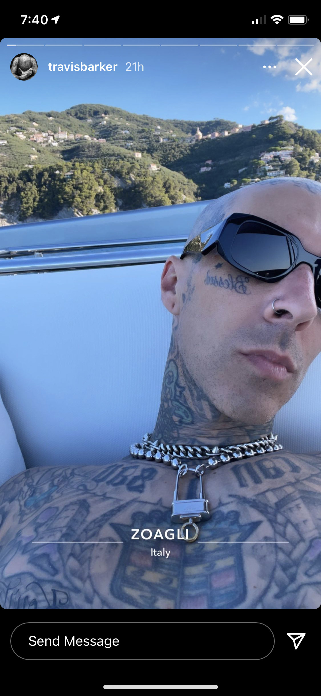 Travis Barker Honors DJ AM On Flight To Italy