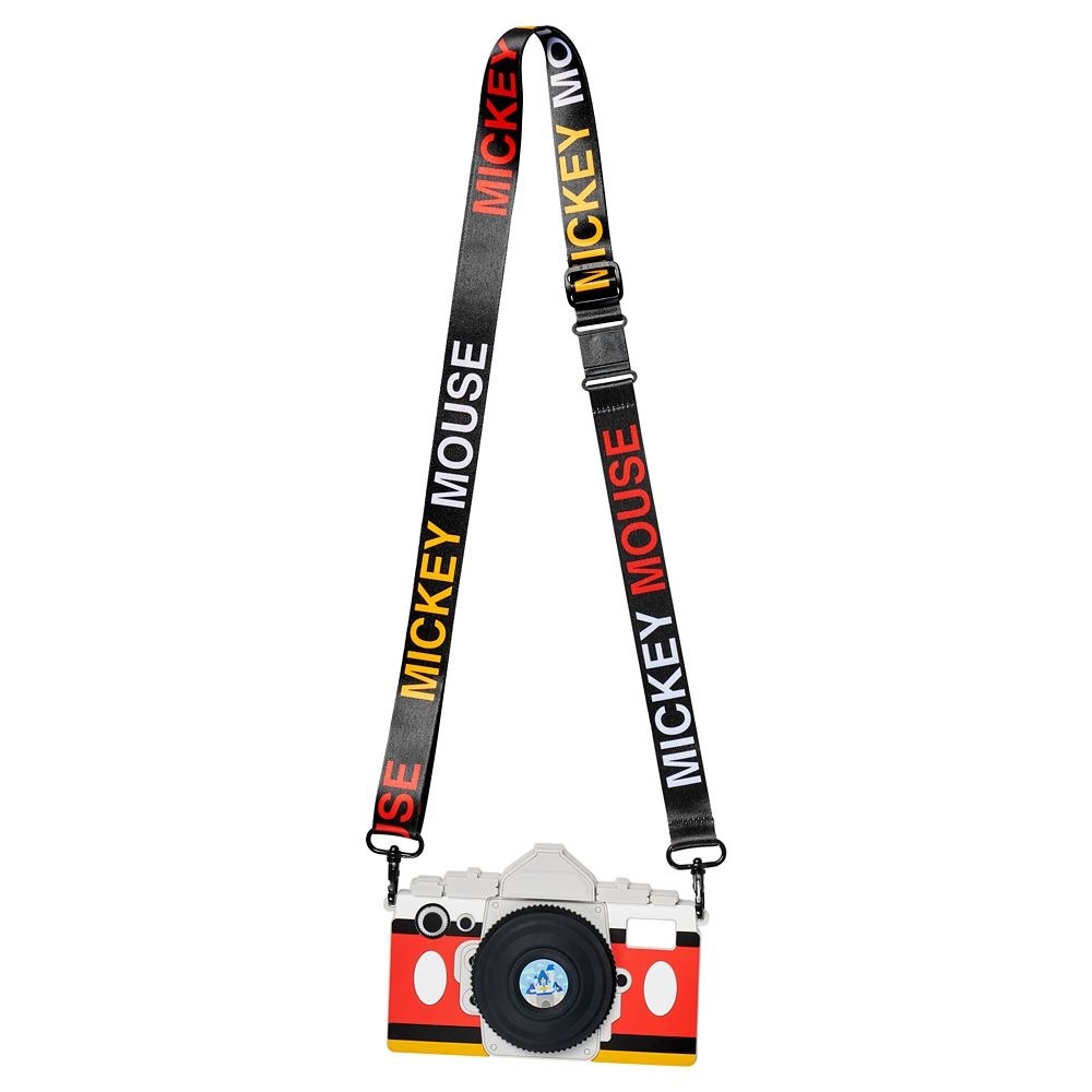 Mickey Mouse camera face inspired phone case with adjustable strap