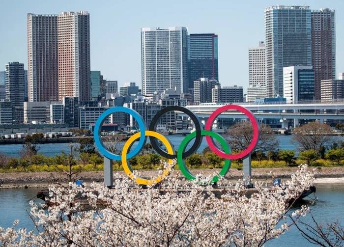 The Olympic Rings in Tokyo, Japan