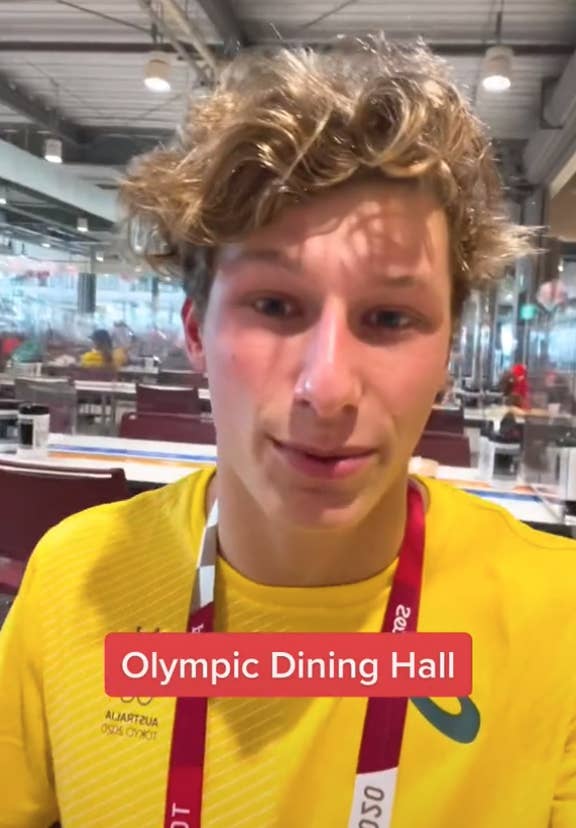 Sam Fricker from Team Australia talking about the Olympic Dining Hall
