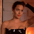 Angelia Jolie from Mr. and Mrs. Smith letting down her hair from a clip
