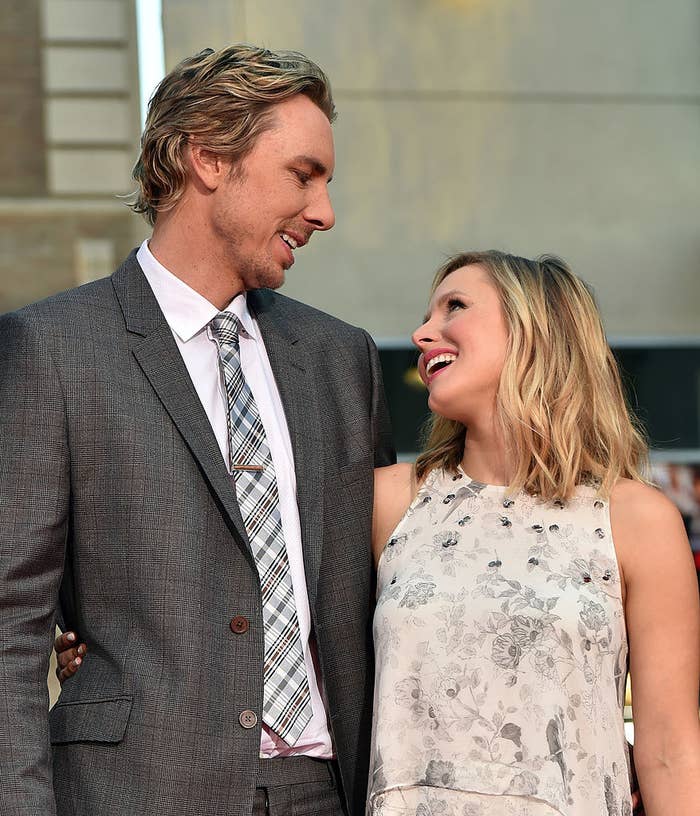 Dax Shepard (L) and Kristen Bell arrive at the premiere of Warner Bros. Pictures&#x27; &quot;This Is Where I Leave You&quot;