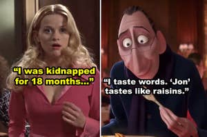 Side-by-side of Elle Woods and food critic Anton from "Ratatouille"