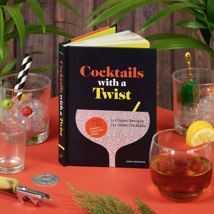 A book titled Cocktails with a twist