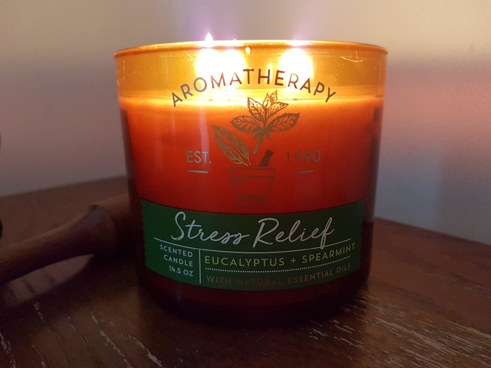 Reviewer image of the stress relief candle