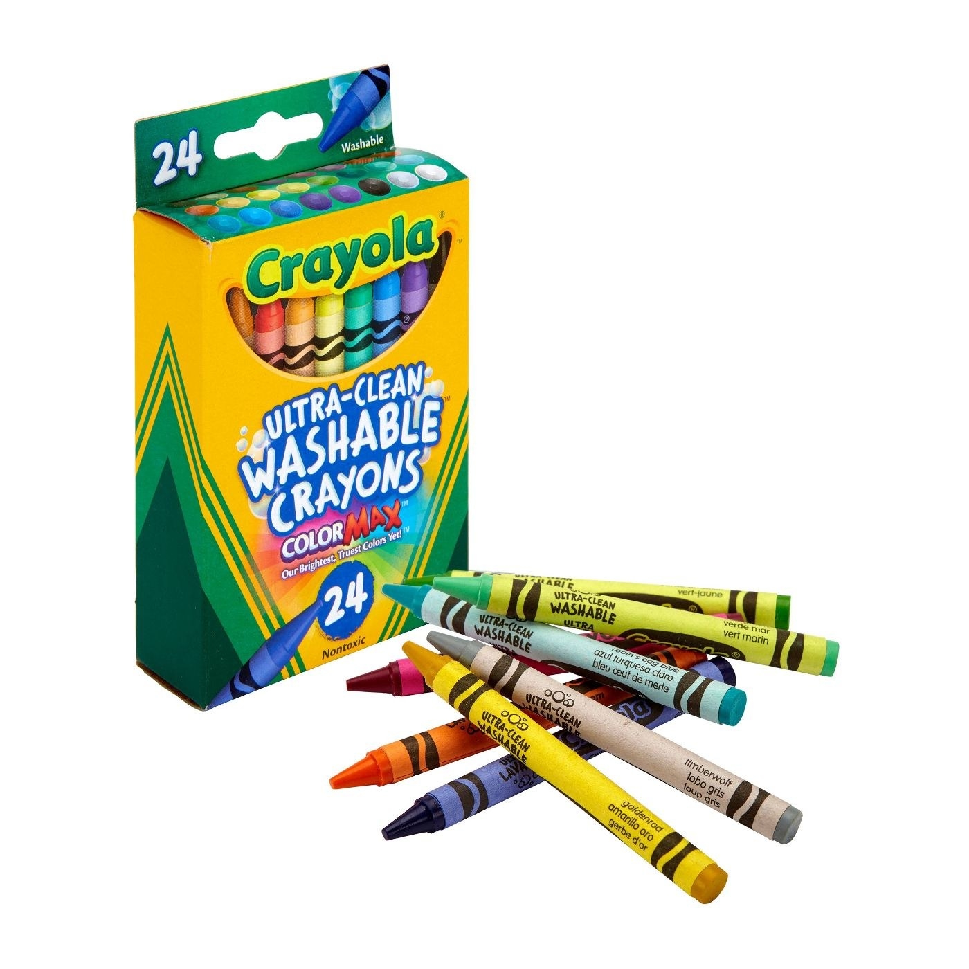 Box of 24 washable Crayola crayons