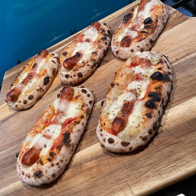 Hot dog pizzas