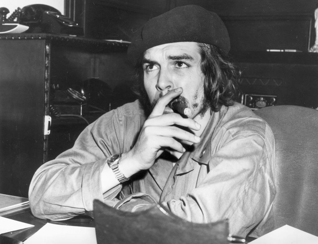 A man smoking a cigar